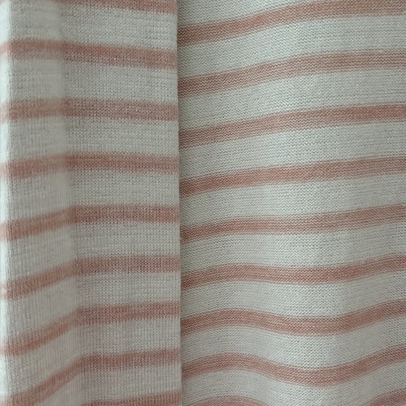 Light peach and white striped cardigan - Picture 2 of 2